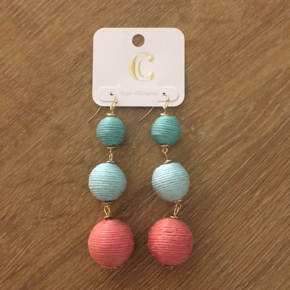 Multicolor Ball Drop Earrings NEW